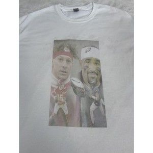 Patrick Mahomes Jalen Hurts Super Bowl Shirt KANSAS CITY CHIEFS EAGLES Men’s XL